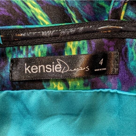 Kensie dresses peplum mini dress rich emerald combo size 4 NWT - Picture 6 of 10